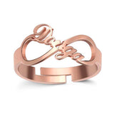 Infinity 925 Sterling Silver Personalized Infinity Name Ring